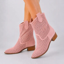 (37, Pink) Summer Cowboy Boots Size 35-44