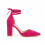 (39, Fuchsia) Ankle Strap Block Heel Sandals Size 34-43 2