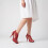 (39, Red) Strappy Sandals Heels Mid Heel 1