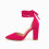 (39, Fuchsia) Ankle Strap Block Heel Sandals Size 34-43 4
