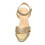 (38, Gold) Ankle Strap Chunky Heel Platform Ssndals Size 33-43 4