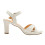 (34, White) Ankle Strap Chunky Heel Platform Ssndals Size 33-43 3