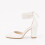 (41, White) Ankle Strap Block Heel Sandals Size 34-43 4