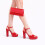 (40, Red) Platform Heel Shoes and Bag Set 1