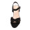 (36, Black Suede) Ankle Strap Chunky Heel Platform Ssndals Size 33-43 5