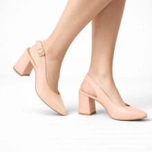 (38, Pink) Ankle Strap Block Heel Sandals Size 34-42