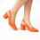 (34, Orange) Ankle Strap Block Heel Sandals Size 34-42 1