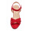 (36, Red) Ankle Strap Chunky Heel Platform Ssndals Size 33-43 4