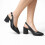 (36, Black) Ankle Strap Block Heel Sandals Size 34-42 1