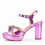 (33, Purple) Block Heel Platform Sandals with Bow Size 33-43 2