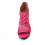 (34, Fuchsia) Strappy Sandals Heels Mid Heel 5