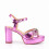 (33, Purple) Block Heel Platform Sandals with Bow Size 33-43 3