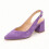 (36, Lilac) Suede Ankle Strap Block Heel Sandals Size 34-42 3