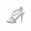 (41, White) Strappy Sandals Heels Mid Heel 5