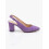 (36, Lilac) Suede Ankle Strap Block Heel Sandals Size 34-42 4