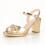 (35, Gold) Shiny Ankle Strap Chunky Heel Platform Ssndals Size 33-43 1