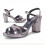(35, Gray) Shiny Ankle Strap Chunky Heel Platform Ssndals Size 33-43 4