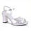 (37, Silver) Shiny Ankle Strap Chunky Heel Platform Ssndals Size 33-43 5