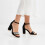 (40, Black Suede) Rhinestone Ankle Strap Sandals Size 33-43 1