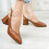 (38, Brown) Ankle Strap Block Heel Sandals Size 34-42 2