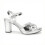 (35, Silver) Shiny Ankle Strap Chunky Heel Platform Ssndals Size 33-43 4