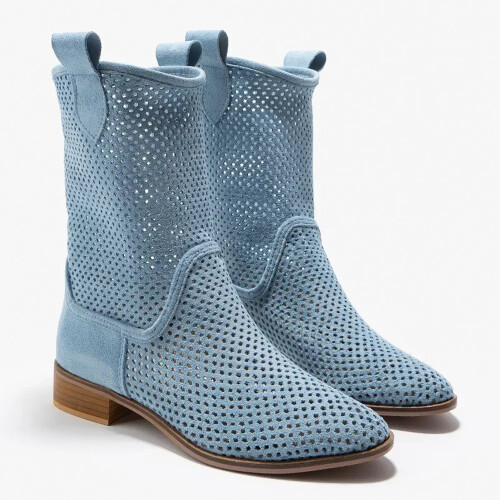 (42, Baby Blue) Summer Cowboy Boots Size 35-44