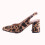 (38, Leopard) Ankle Strap Block Heel Sandals Size 34-42 3