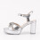(34, Silver) Block Heel Platform Sandals with Bow Size 33-43 3