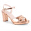 (38, Rose) Shiny Ankle Strap Chunky Heel Platform Ssndals Size 33-43 2