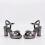 (42, Gray) Block Heel Platform Sandals with Bow Size 33-43 2