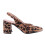 (38, Leopard) Ankle Strap Block Heel Sandals Size 34-42 5