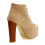 (35, Beige) Suede Platform Lace Up Ankle Boots 3