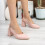 (36, Pink) Ankle Strap Block Heel Sandals Size 34-42 2