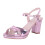 (42, Purple) Shiny Ankle Strap Chunky Heel Platform Ssndals Size 33-43 2