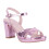 (37, Purple) Shiny Ankle Strap Chunky Heel Platform Ssndals Size 33-43 6