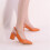 (38, Orange) Ankle Strap Block Heel Sandals Size 34-42 2
