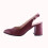 (42, Burgundy) Ankle Strap Block Heel Sandals Size 34-42 5