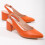 (42, Orange) Ankle Strap Block Heel Sandals Size 34-42 3