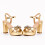 (42, Gold) Block Heel Platform Sandals with Bow Size 33-43 3