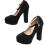 (35, Black) Ankle Strap Block Heel Dress Shoes 5