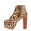 (39, Leopard) Leopard Platform Lace Up Ankle Boots 3