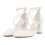 (39, White) Ankle Strap Chunky Heel Pumps Size 33-43 6