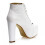 (38, White) Crocodile Platform Lace Up Ankle Boots 5