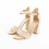 (36, Beige) Block Heel Ankle Strap Sandals Size 33-43 5