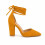 (43, Mustard) Ankle Strap Block Heel Sandals Size 34-43 1