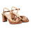 (38, Bronze) Shiny Ankle Strap Chunky Heel Platform Ssndals Size 33-43 1