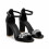 (39, Black) Rhinestone Ankle Strap Sandals Size 33-43 4