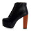 (38, Navy Blue) Platform Lace Up Ankle Boots 3