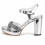 (34, Silver) Strappy Block Heel Sandals Size 33-43 3