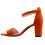 (34, Orange) Block Heel Ankle Strap Sandals Size 33-43 5